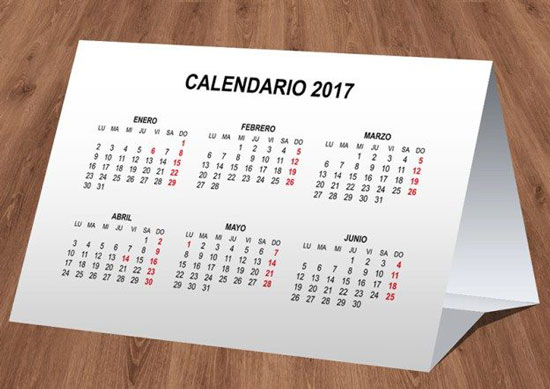 calendario de mesa