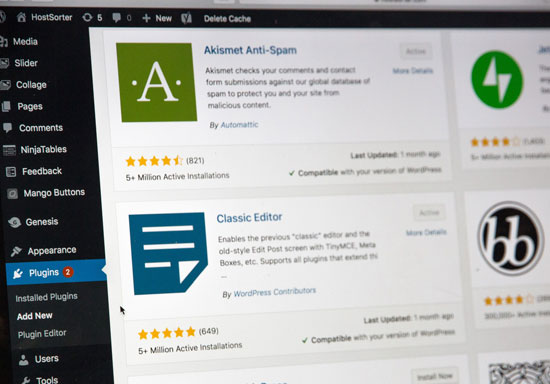 plugins para diseñar una web en Wordpress