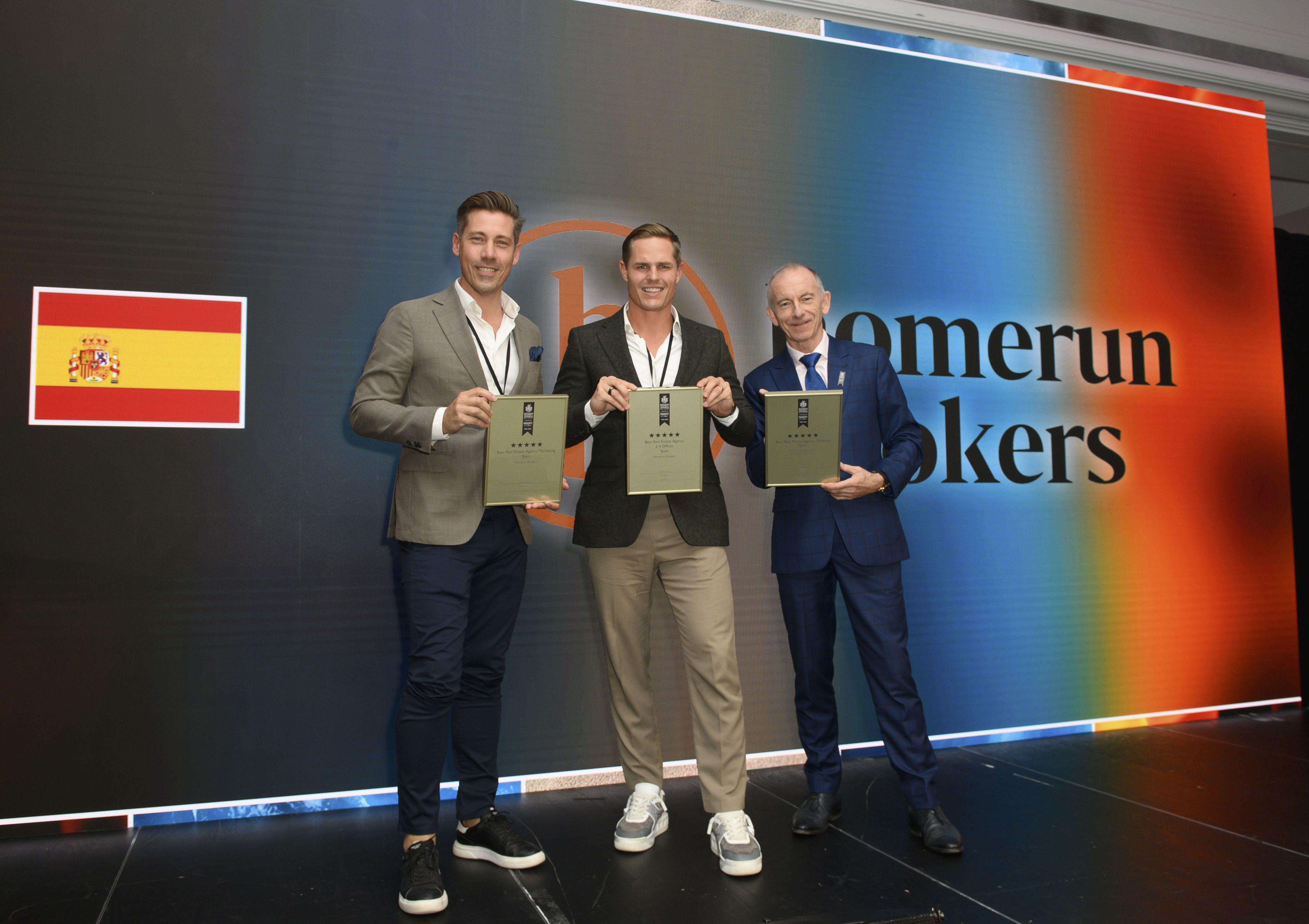 Homerun Brokers, galardonada con cinco reconocimientos en los European Property Awards